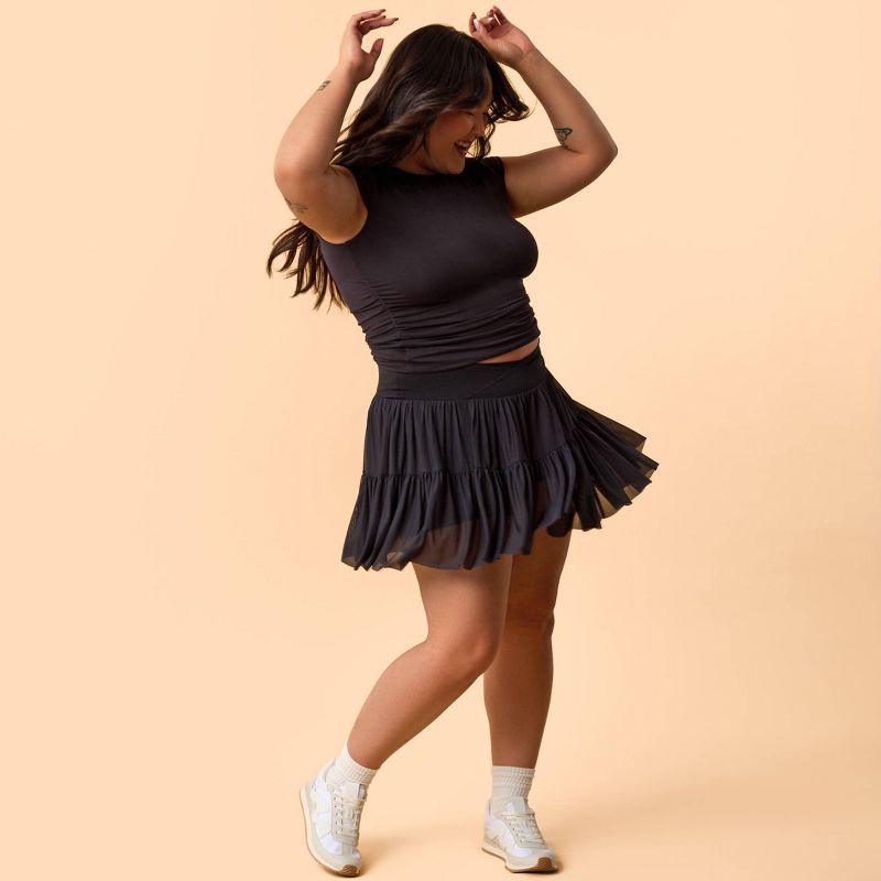 slide 5 of 6, Blogilates Women's Ballerina Skort - Black 1X, 1 ct
