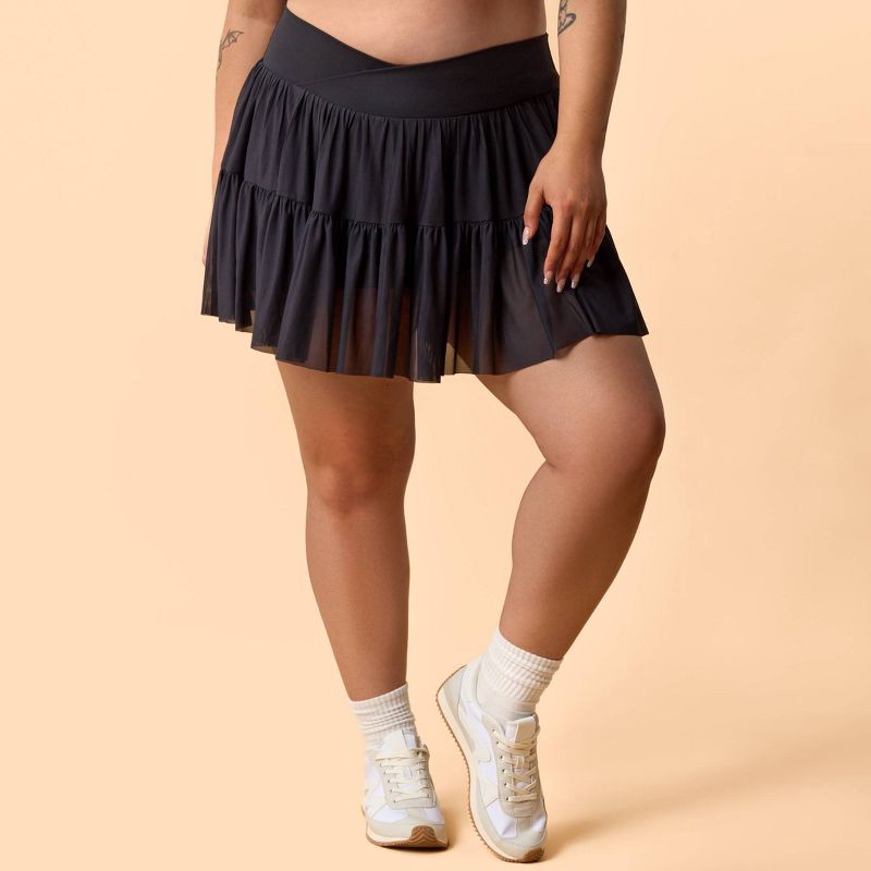 slide 1 of 6, Blogilates Women's Ballerina Skort - Black 1X, 1 ct