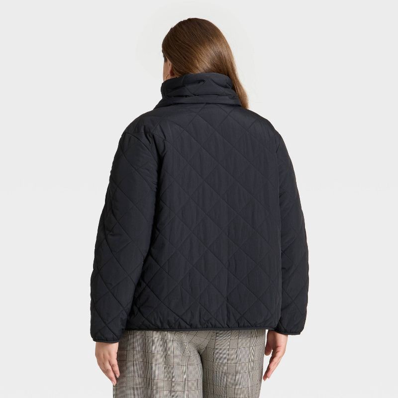 slide 2 of 3, Women's Quilted Scarf Jacket - A New Day™ Black XXL, 1 ct