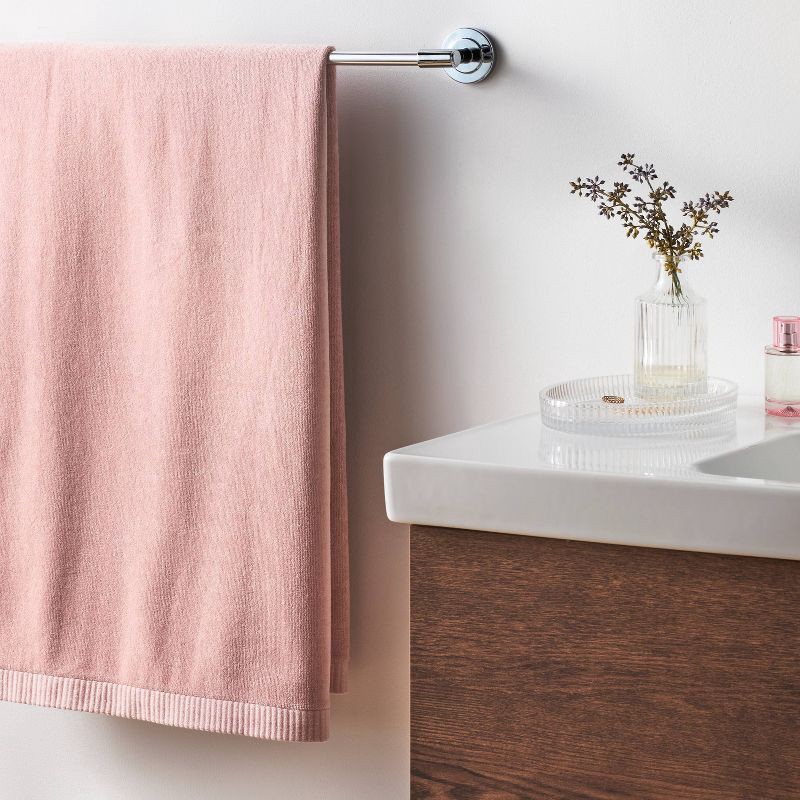 slide 2 of 3, Velour Bath Towel Pink - Threshold™, 1 ct