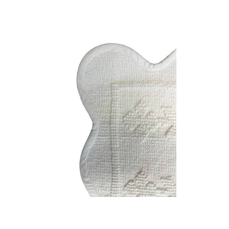 slide 5 of 5, 20"x30" Mini Floral Scalloped Bath Rug White - Threshold™, 1 ct