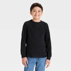 Boys' Long Sleeve Thermal Shirt - Cat & Jack™ Black M
