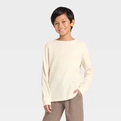 Boys' Long Sleeve Thermal Shirt - Cat & Jack™ Beige S