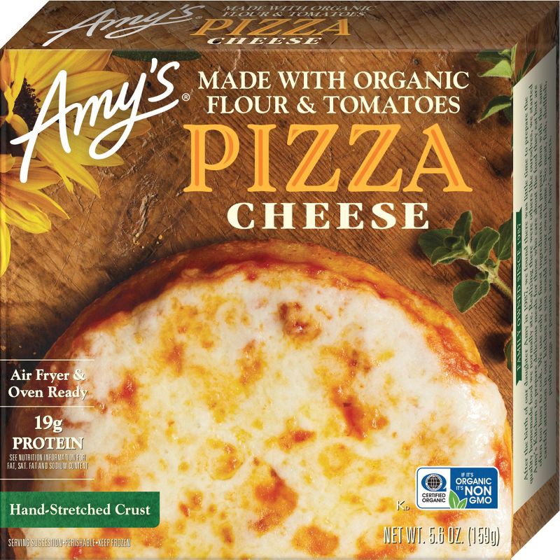 slide 1 of 10, Amy's Frozen Cheese Personal Size Pizza - 5.6 oz, 5.6 oz