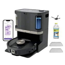 Shark PowerDetect 2-in-1 Robot Vacuum and Mop with NeverTouch Pro Base Black RV2810ZE