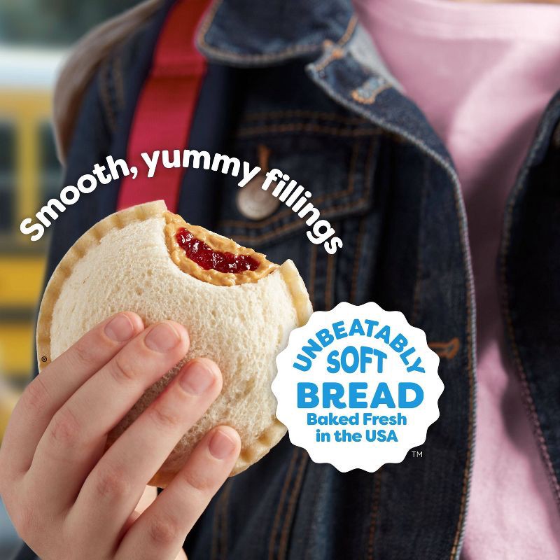 slide 4 of 9, Smucker's Uncrustables Frozen Peanut Butter & Raspberry Spread Sandwich - 20oz/10ct, 10 ct; 20 oz