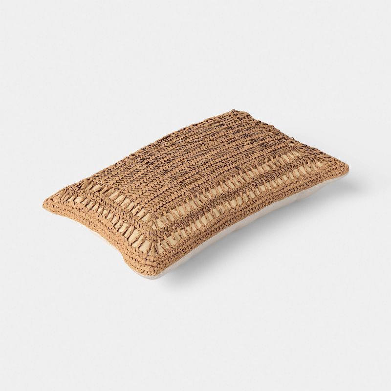 slide 4 of 5, Lumbar Palm Weave Pillow - Threshold™, 1 ct