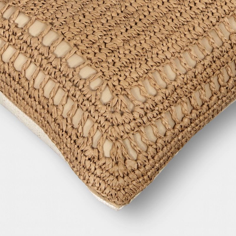 slide 5 of 5, Lumbar Palm Weave Pillow - Threshold™, 1 ct
