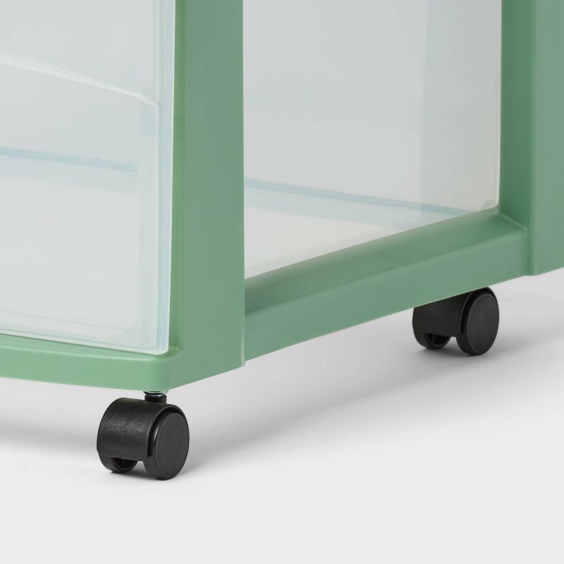 slide 3 of 3, 3 Drawer Wide Cart Versatile Green - Brightroom™, 1 ct