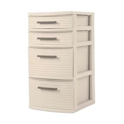 4 Drawer Medium Tower Snowfall White - Brightroom™