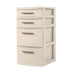 4 Drawer Medium Tower Snowfall White - Brightroom™