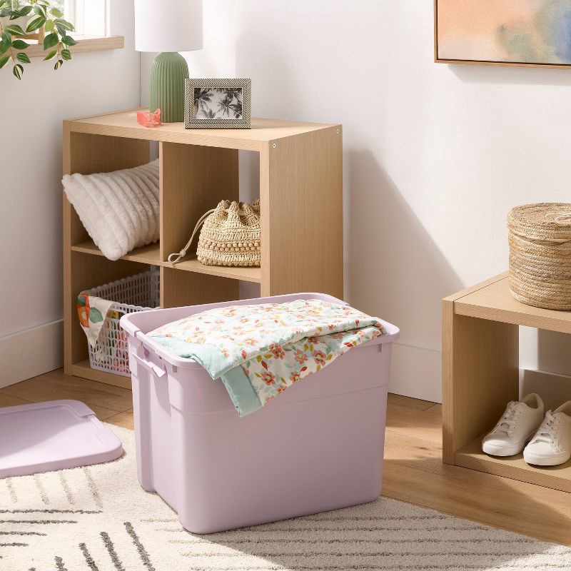 slide 2 of 3, 20gal Latching Storage Tote Lavender - Brightroom™, 20 gal
