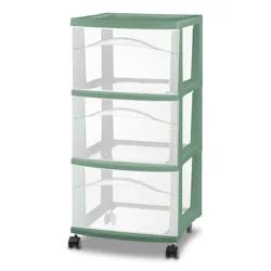 3 Drawer Medium Cart Versatile Green - Brightroom™
