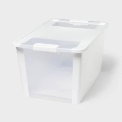 Latching Window Utility Storage Box Large True White - Brightroom™