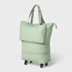 Collapsible Rolling Tote Green - Brightroom™