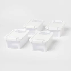 4pk Latching Window Utility Storage Box Extra Small True White - Brightroom™