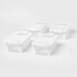 4pk Latching Window Utility Storage Box Extra Small True White - Brightroom™