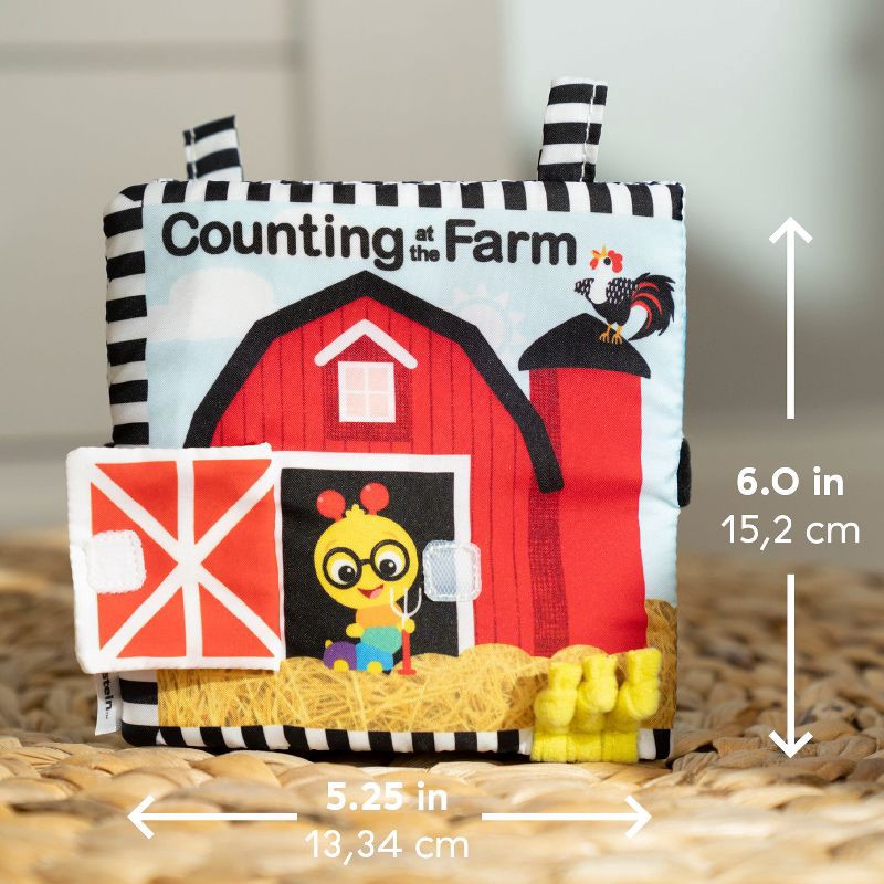 slide 7 of 8, Baby Einstein Farm Explorers Counting at the Farm Soft Activity Book - 0-36m, 1 ct