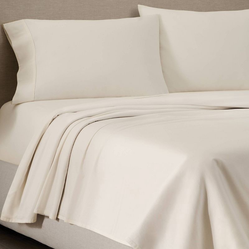 slide 1 of 6, Jeremiah Brent Home Queen Cotton Sateen Sheet Set Solid Cream, 1 ct