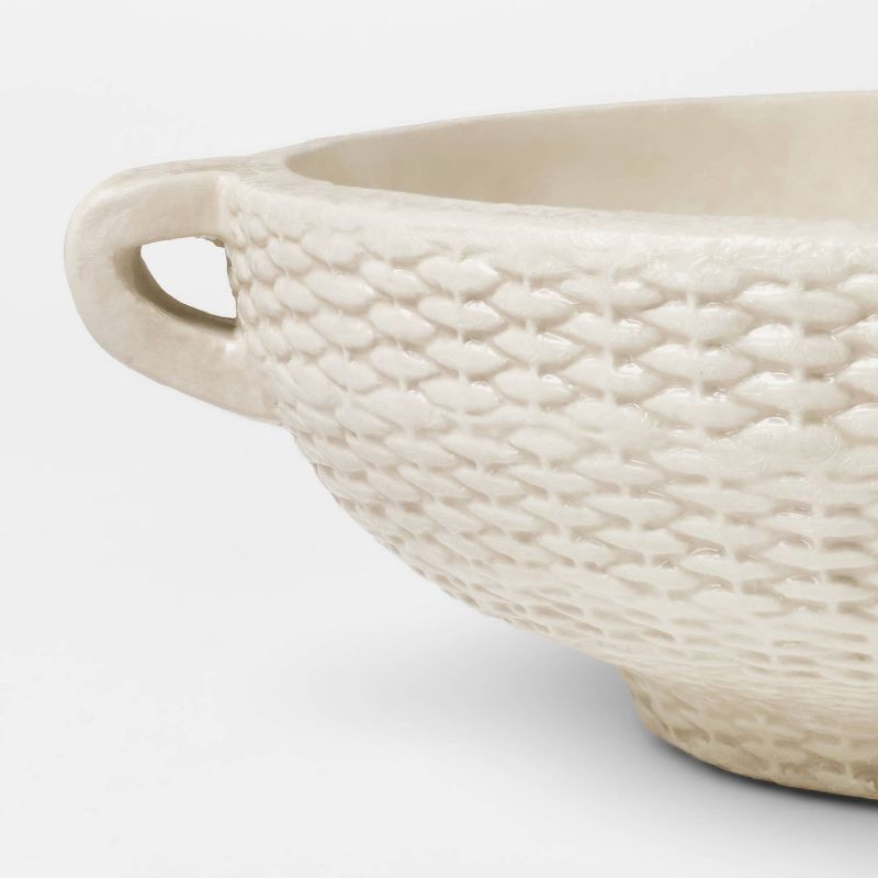 slide 3 of 4, Threshold designed w/Studio McGee Woven Texture Ceramic Bowl Cream - Threshold™ designed with Studio McGee, 1 ct