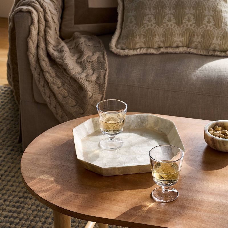 slide 2 of 4, Threshold designed w/Studio McGee Capiz Tray Square - Threshold™ designed with Studio McGee, 1 ct