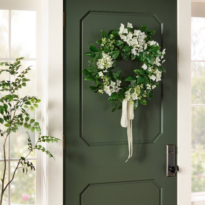 slide 2 of 4, Threshold designed w/Studio McGee Hydrangea Wreath Cream - Threshold™ designed with Studio McGee, 1 ct