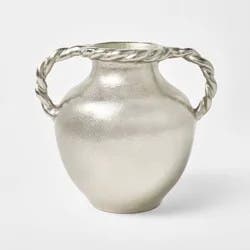 Threshold designed w/Studio McGee Handled Vase Silver - Threshold™ designed with Studio McGee