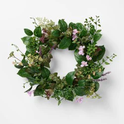 Threshold designed w/Studio McGee Mixed Floral Wreath - Threshold™ designed with Studio McGee