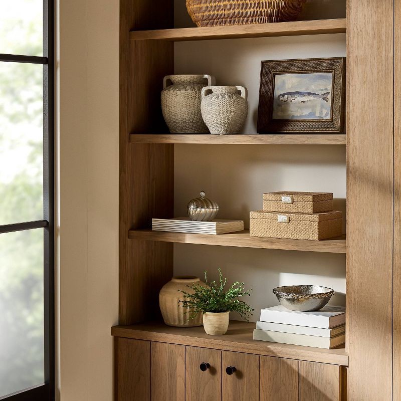 slide 2 of 4, Threshold designed w/Studio McGee Small Woven Texture Ceramic Vase Cream - Threshold™ designed with Studio McGee, 1 ct