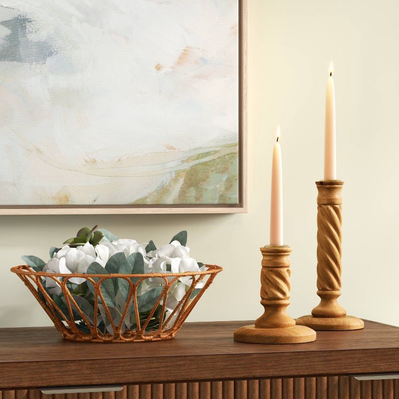 slide 2 of 3, Rattan Wrapped Metal Bowl - Threshold™, 1 ct