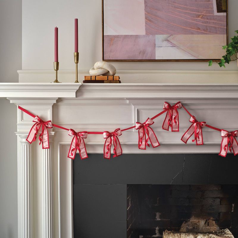 slide 2 of 3, Valentine's Day Bow Garland - Threshold™, 1 ct