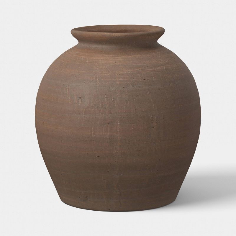 slide 1 of 4, Medium Rustic Ceramic Vase - Threshold™, 1 ct