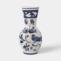 Blue Painted Ceramic Bud Vase - Threshold™