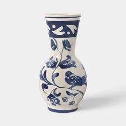 Blue Painted Ceramic Bud Vase - Threshold™