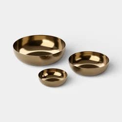 Set of 3 Gold Nesting Bowls - Threshold™