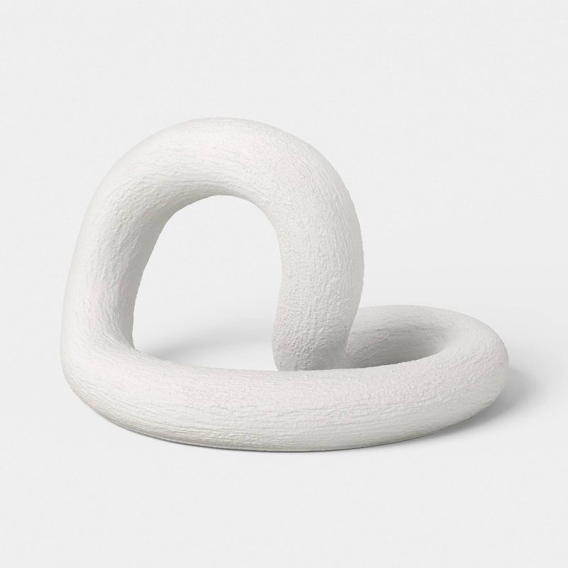 slide 1 of 3, Textured Knot Sculpture Decorative Vase White - Threshold™, 1 ct