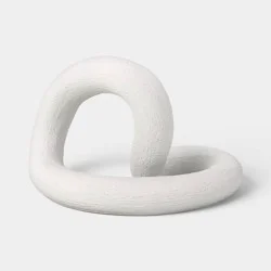 Textured Knot Sculpture Decorative Vase White - Threshold™