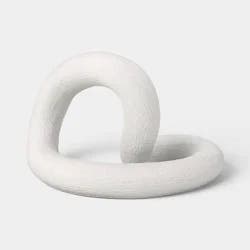Textured Knot Sculpture Decorative Vase White - Threshold™