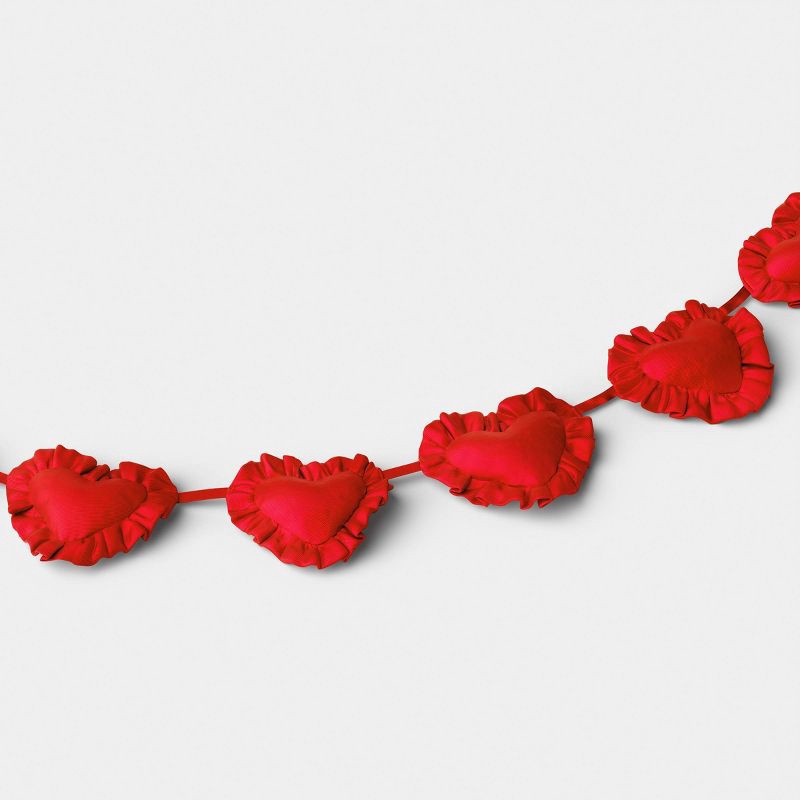 slide 3 of 3, Valentine's Day Red Heart Garland - Threshold™, 1 ct