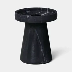 Marble Taper Candle Holder Black - Threshold™