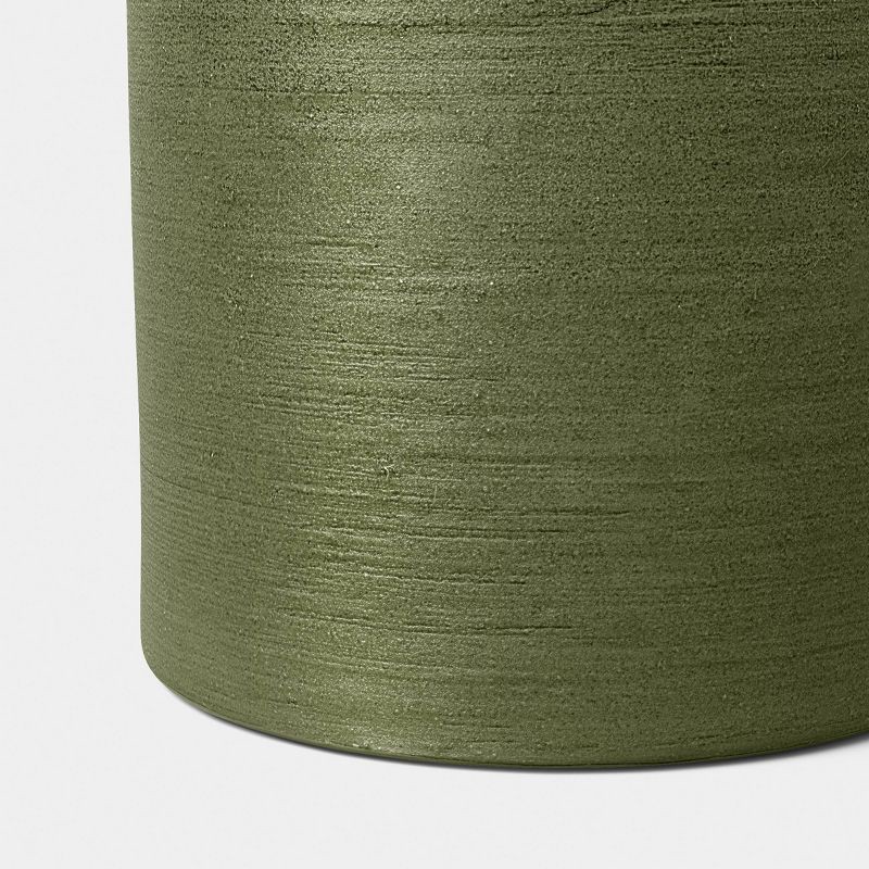 slide 3 of 3, Tall Modern Textured Ceramic Vase Green - Threshold™, 1 ct