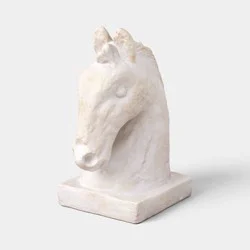 Rustic Ceramic Horse Bust Decorative Object - Threshold™