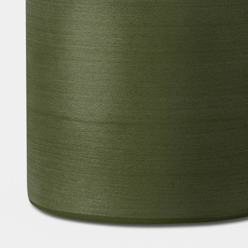 slide 3 of 3, Short Modern Textured Ceramic Vase Green - Threshold™, 1 ct