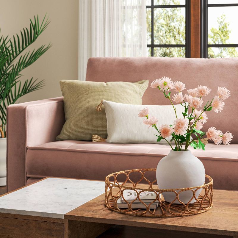 slide 2 of 3, Rattan Wrapped Metal Tray - Threshold™, 1 ct