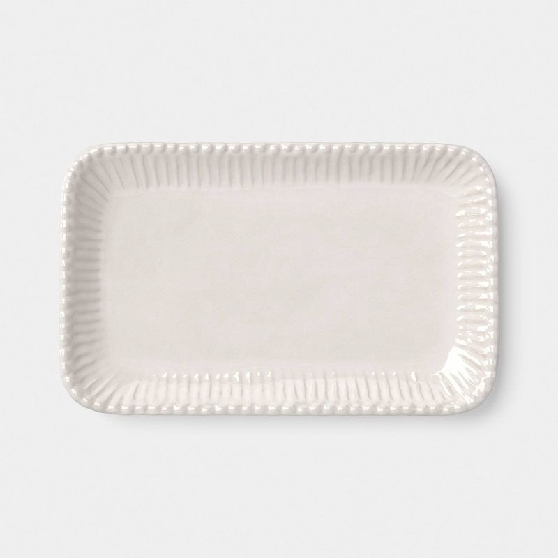 slide 4 of 5, Beaded Ceramic Tray Ivory - Threshold™, 1 ct