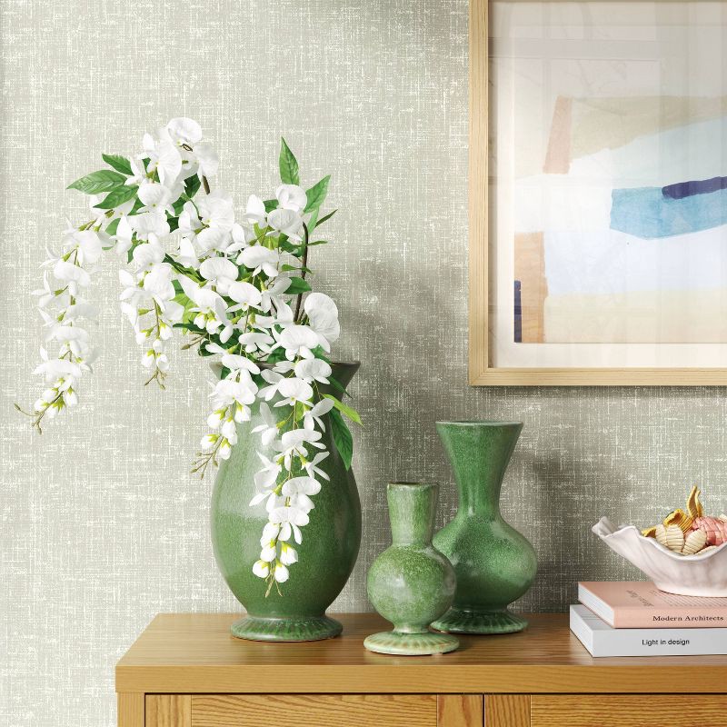 slide 2 of 4, Tall Glazed Ceramic Vase Green - Threshold™, 1 ct