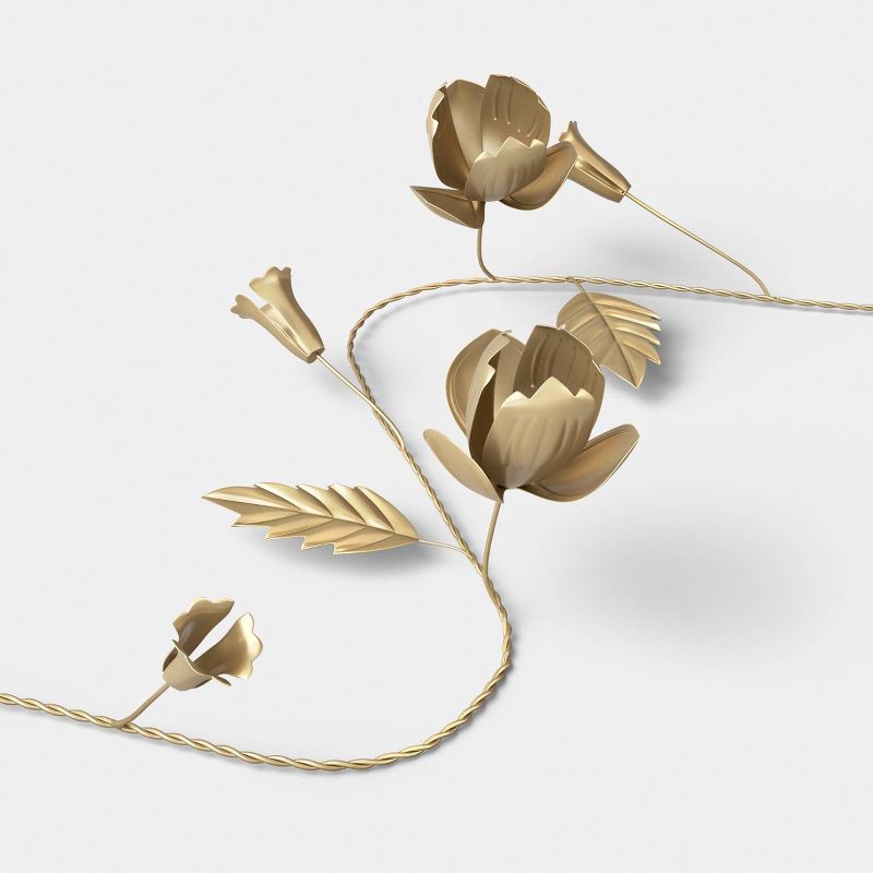 slide 3 of 3, Easter Gold Metal Botanical Garland - Threshold™, 1 ct