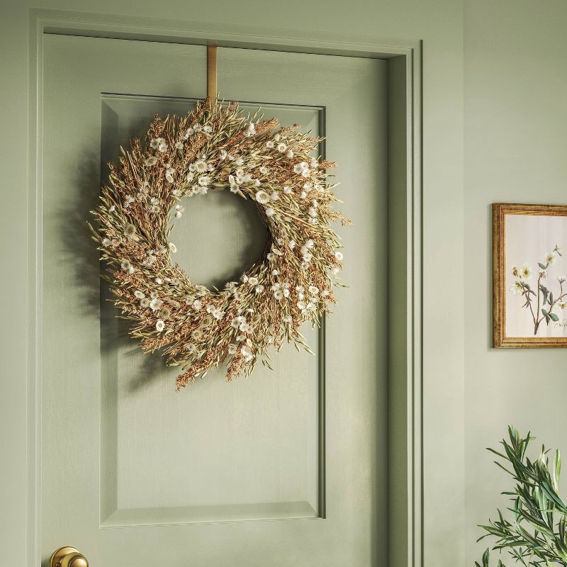 slide 2 of 3, Mixed Spring Floral Preserved Wreath - Threshold™, 1 ct