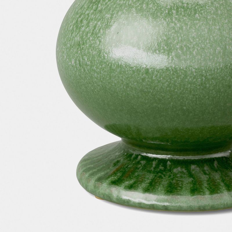 slide 3 of 4, Glazed Ceramic Vase Green - Threshold™, 1 ct