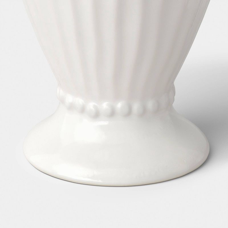 slide 3 of 4, Tall Beaded Ceramic Vase Ivory - Threshold™, 1 ct